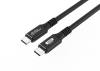 MicroConnect Premium USB-C 3.2 Gen.2, rak-rak, 20Gbps, 100W, 1m - Svart