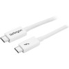 StarTech.com Thunderbolt 3 (USB-C) kabel, 20Gbps, 100W PD, 2 meter - Vit