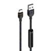 USB-kabel Unisynk USB-A till USB-C, USB 2.0, 60W, 1,2m - Svart