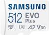Micro Secure Digital SDXC 512 GB Samsung EVO Plus, 130/130 MB/sek, Class 10, UHS-I V30, U3, A2