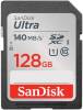Secure Digital SDXC 128 GB Sandisk Ultra, 140 MB/sek, Class 10, UHS-I