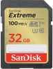 Secure Digital SDHC 32 GB Sandisk Extreme Plus, 100/60 MB/sek, Class 10, UHS-I V30, U3, inkl. 2 års RescuePro Deluxe