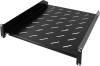 19" Fast hylla, 2U, Deltaco, ventilationshål - Svart#2