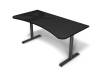 Arozzi Arena Gaming Desk Gunmetal Dark Grey, höjdjusterbart, heltäckande musmatta#1