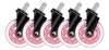 Hjul (5 st) DELTACO Pink Gaming Casters for Gaming Chair