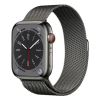 Apple Watch Series 8 GPS + Cellular, 45mm Grafit Rostfri stålboett med Grafit Milaneselänk#1