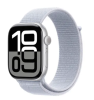 Apple Watch Series 10 GPS 46mm Silver Aluminiumboett med Blue Cloud Sportloop