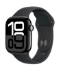 Apple Watch Series 10 GPS + Cellular 42mm Gagatsvart Aluminiumboett med Svart Sport Band - M/L