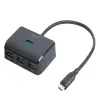 USB-C-hub Deltaco, USB-C till 4xUSB-A, extra strömtillförsel - Svart#1