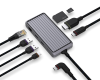 Dockningstation Unisynk 8-port USB-C Hub V2, HDMI, 2xUSB-C, 2xUSB-A, LAN, PD 100W, kortläsare SD/MicroSD#2